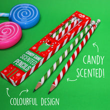 Load image into Gallery viewer, Candy Cane Scented Pencils