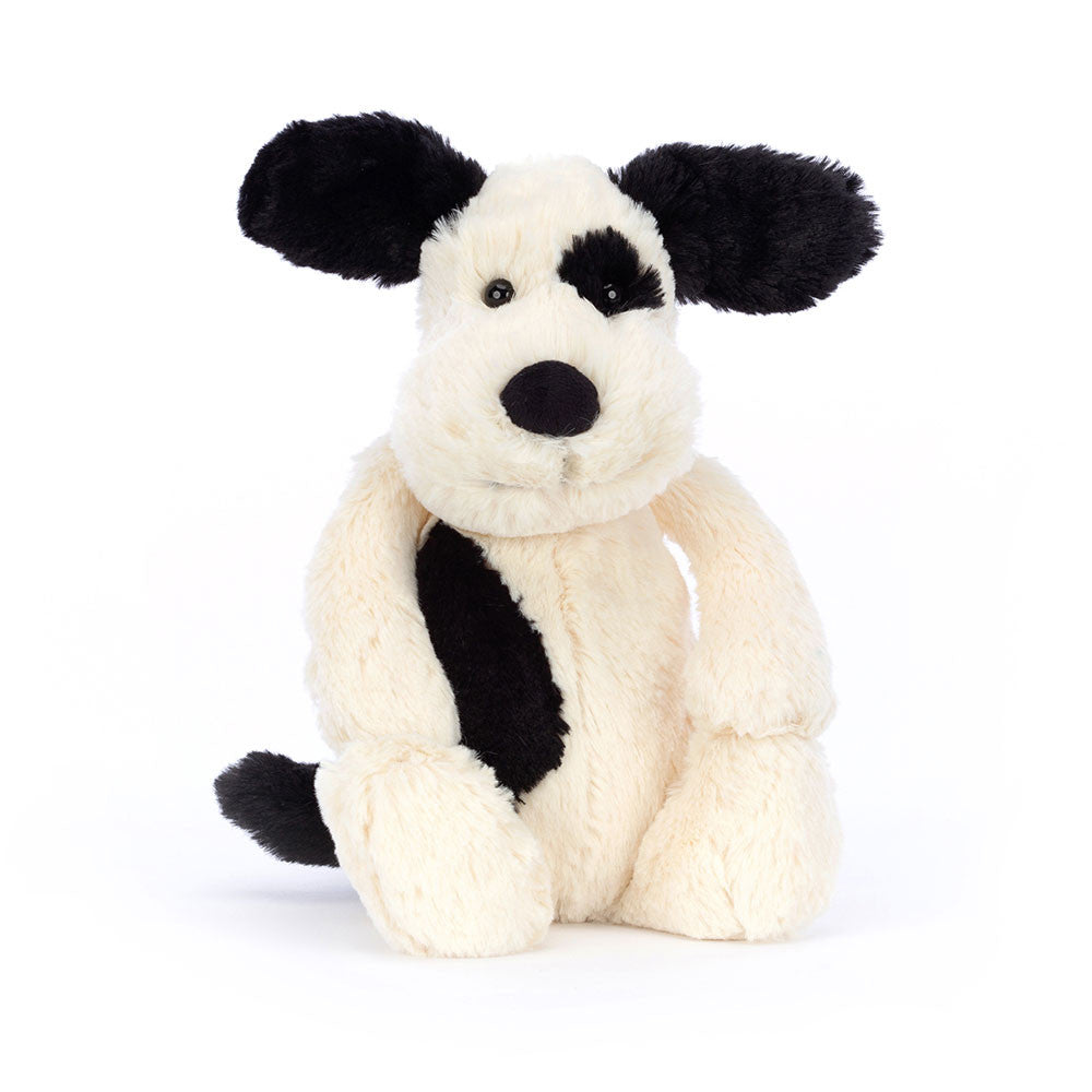 Bashful Black and Cream Puppy Medium