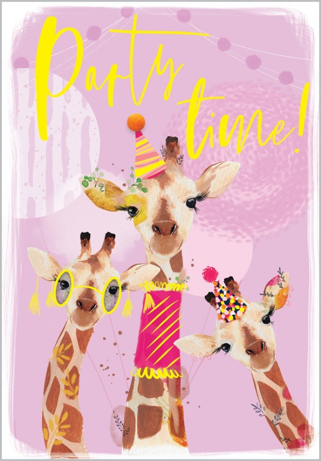 Party Giraffes Card